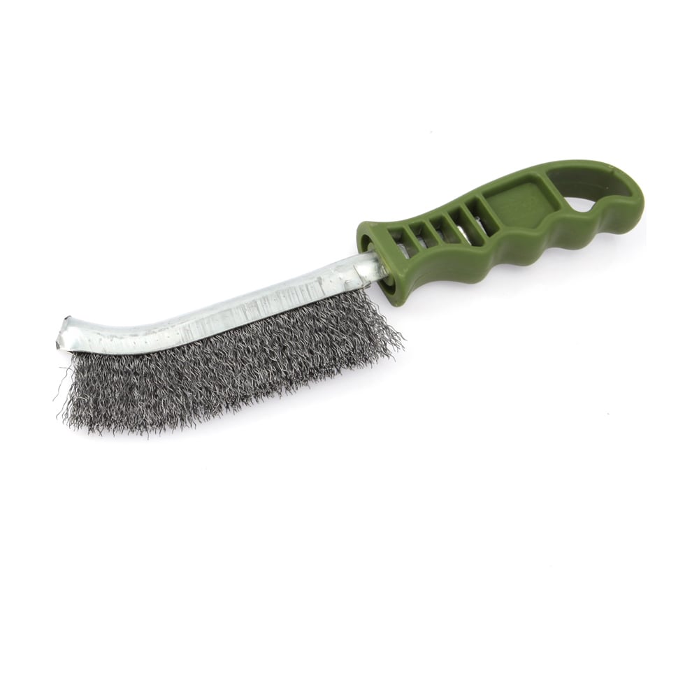 Изображение товара Щётка с пластиковой рукояткой и стальной щетиной 250 мм для уборки