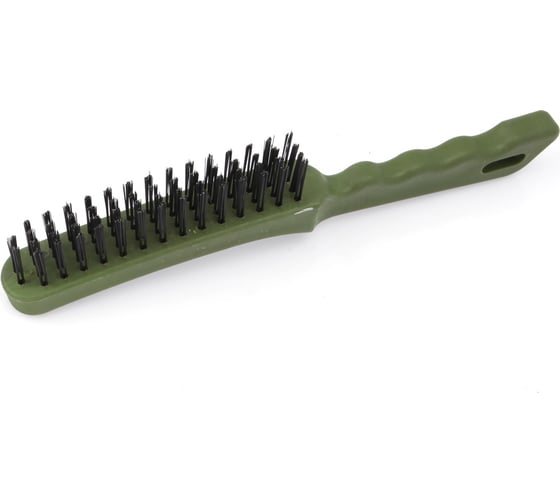 Изображение товара Щётка с пластиковой рукояткой, стальная щетина, 4-х рядная Дело техники 270704