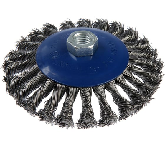 Изображение товара Щетка металлическая крученая проволока, тарелка, 125 мм, М14 для УШМ ТУНДРА 1032363
