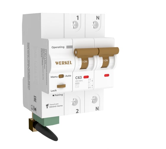 Изображение товара Умный автоматический выключатель WERKEL 2 p 63 a c 6 ka a063127