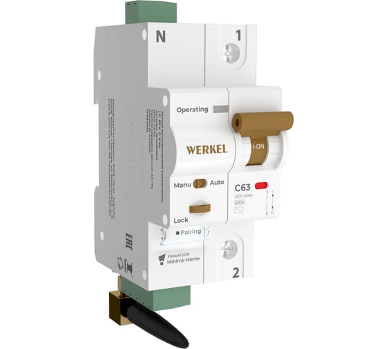 Изображение товара Умный автоматический выключатель WERKEL 1 p 63 a c 6 ka a063126