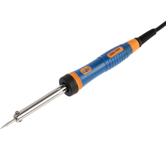 Изображение товара Паяльник ТУНДРА двухкомпонентная рукоятка, долговечное жало, 30 Вт, 220 В 1965022