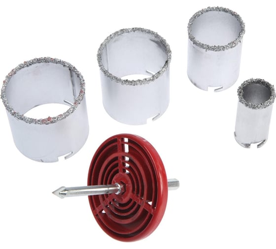 Изображение товара Набор коронок кольцевых по керамике 33-53-67-73 мм, 4 шт ТУНДРА 3015850