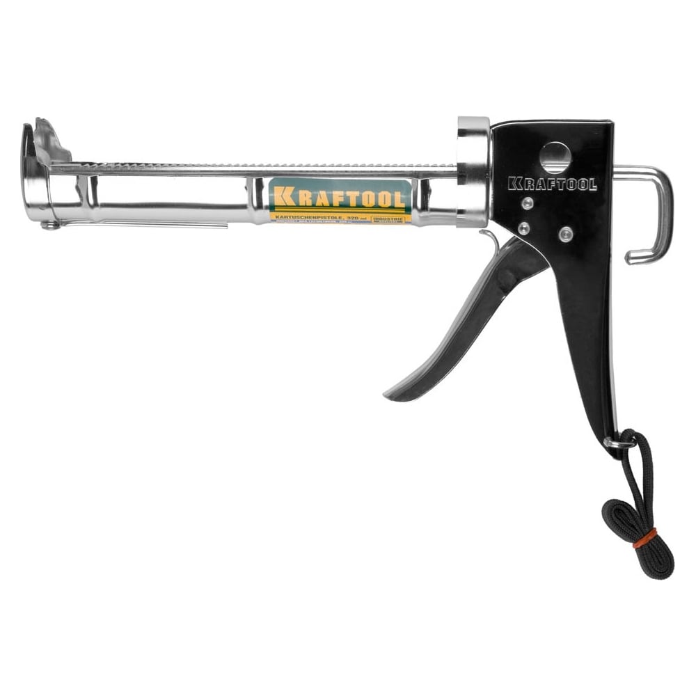 Полукорпусной пистолет для герметика KRAFTOOL пистолет для герметика kraftool industrial 320мл полукорпусной 06671 z01