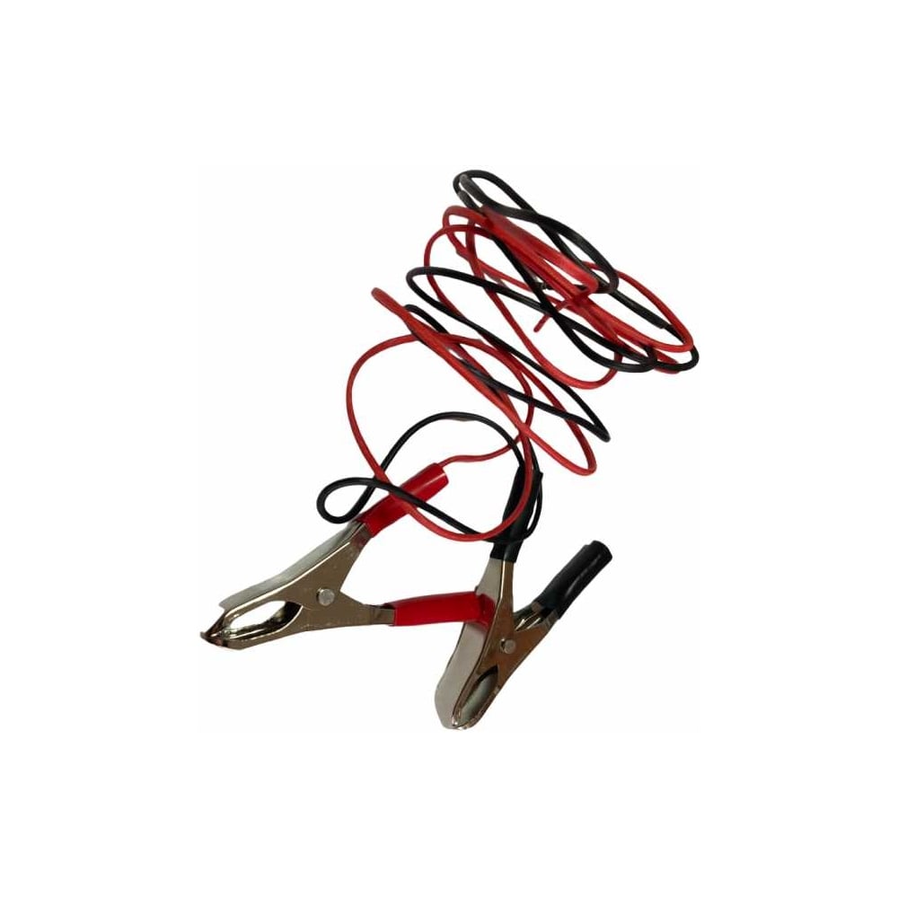 Изображение товара Комплект зажимов крокодил Вымпел с проводами 7А красный и черный