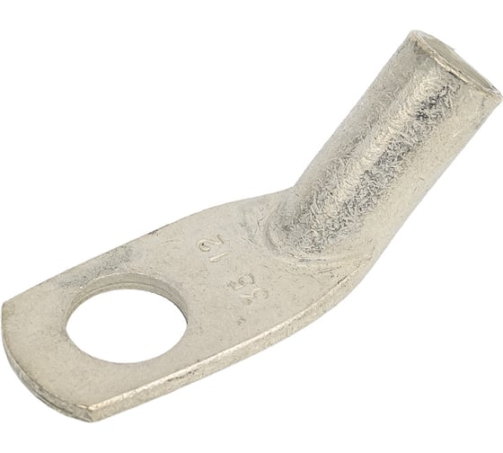 Изображение товара Трубчатый медный луженый наконечник R-типа ТМЛ (ЮМП) ТМЛ-R45-35-12 угловой 45 градусов 35мм2 под болт М12 elcТМЛ-R(45)-35-12-ЮМП