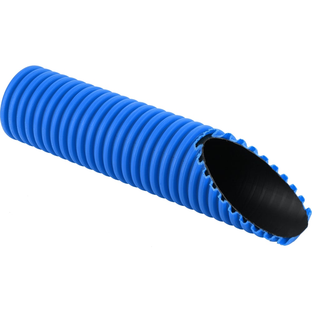 Изображение товара Двустенная труба ПНД ПВД 90 мм синяя с зондом 100 м Рувинил