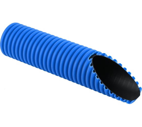 Изображение товара Двустенная труба ПНД/ПВД Рувинил 110 мм, синяя, с зондом, в упаковке 100 метров Т2-КЛ0-110С(100)