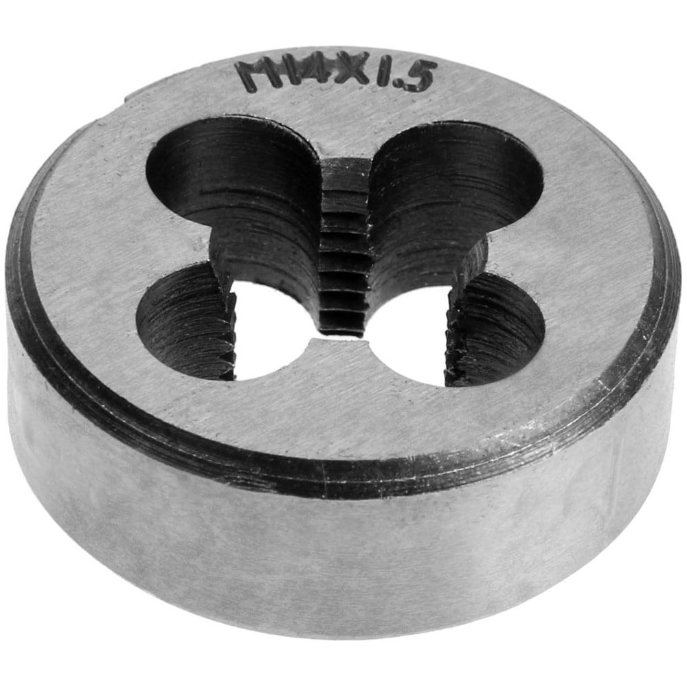 Изображение товара Плашка ТУНДРА метрическая М14x1.5 мм быстрорежущая сталь для точной резьбы