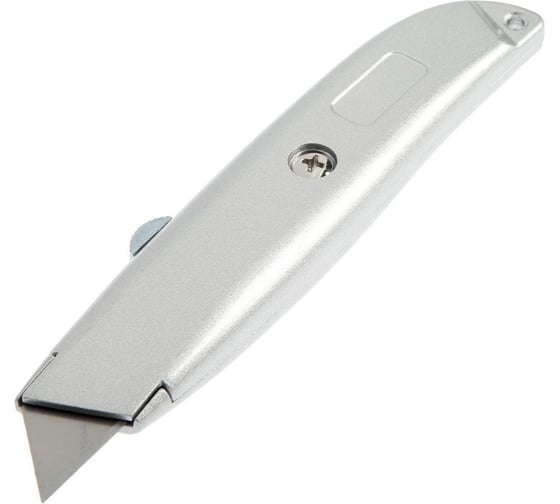 Изображение товара Нож ТУНДРА универсальный, металлический корпус, трапециевидное лезвие, 19 мм 1006512