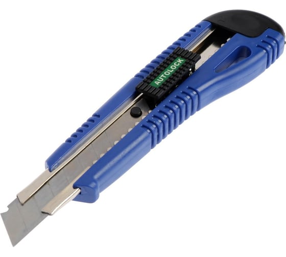 Изображение товара Нож ТУНДРА универсальный, пластиковый корпус, металлическая направляющая, 18 мм 1006499