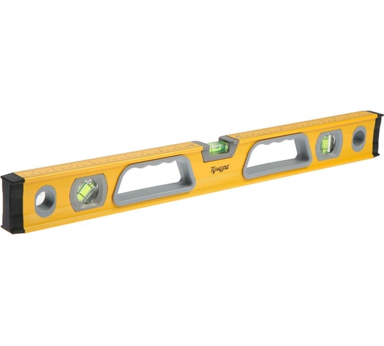 Изображение товара Уровень ТУНДРА алюминиевый магнитный, фрезерованный, эргономичные ручки, 3 глазка, 600 мм 2964647