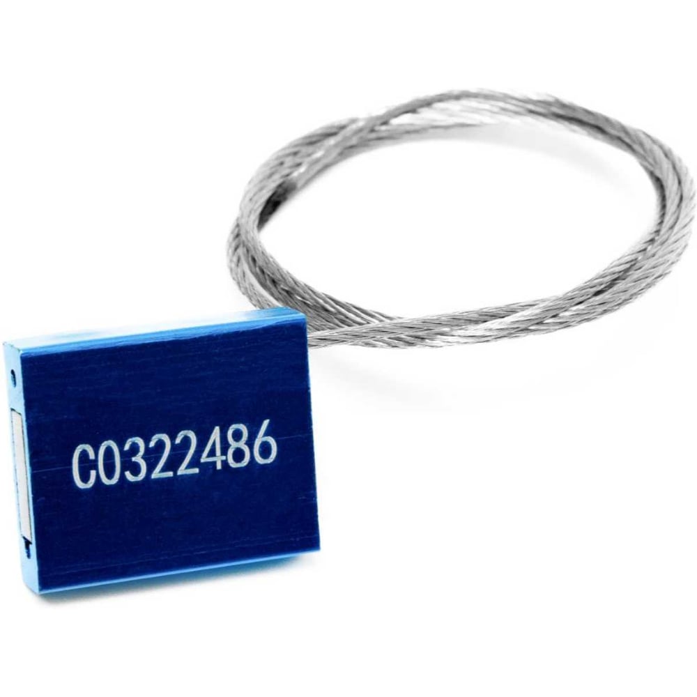 Изображение товара Тросовая пломба d1,5 мм., L500мм синий 10 шт Пломба.Ру