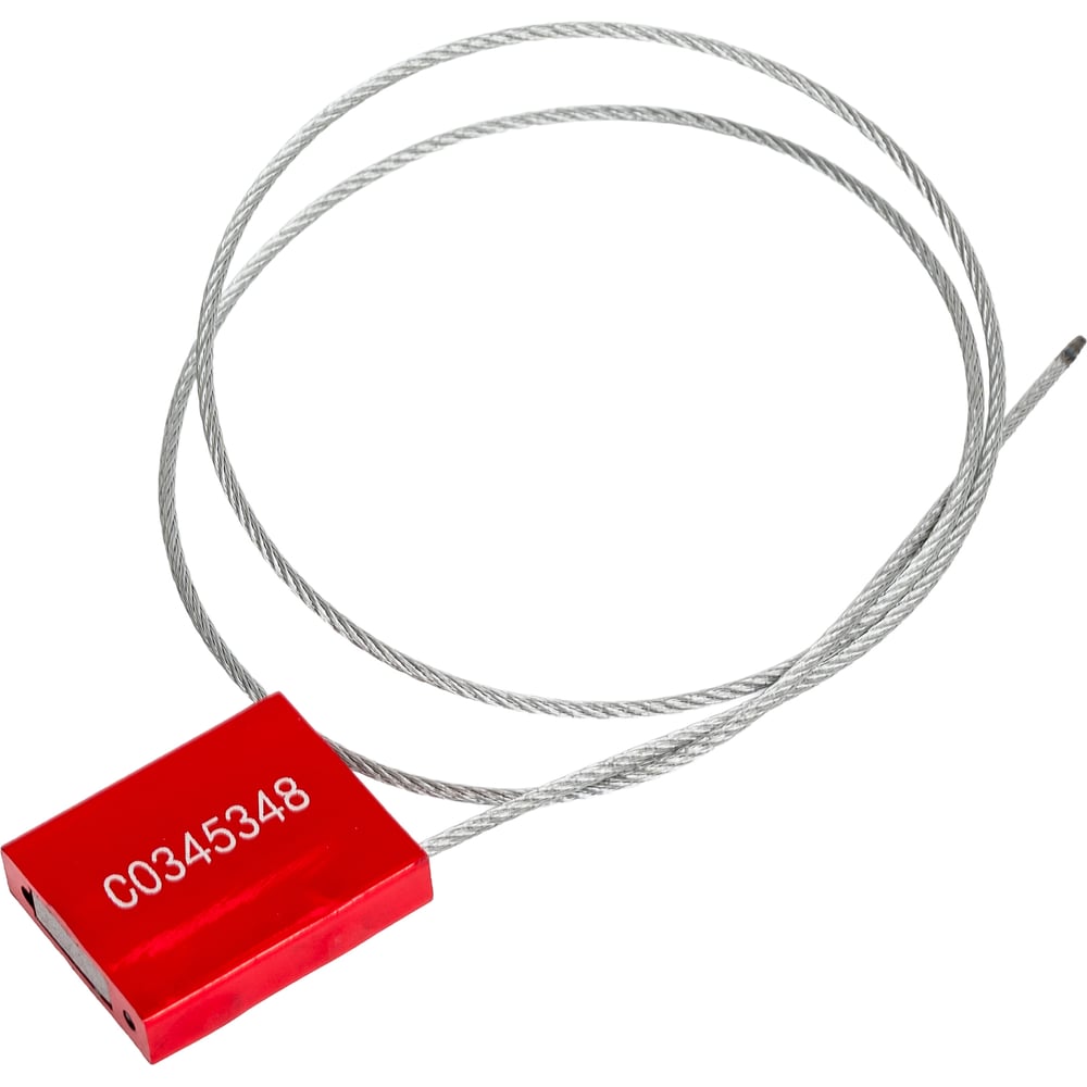 Изображение товара Тросовая пломба Пломба.Ру d1,5 мм., L500мм цвет красный 10 шт. 1006034