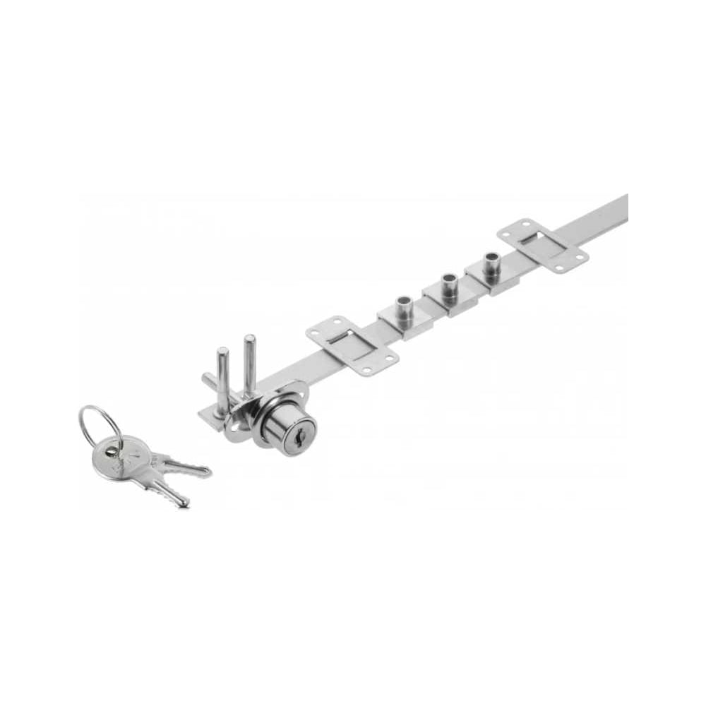 Изображение товара Центральный металлический замок GTV №288/600 с цилиндровым механизмом и ручкой хром