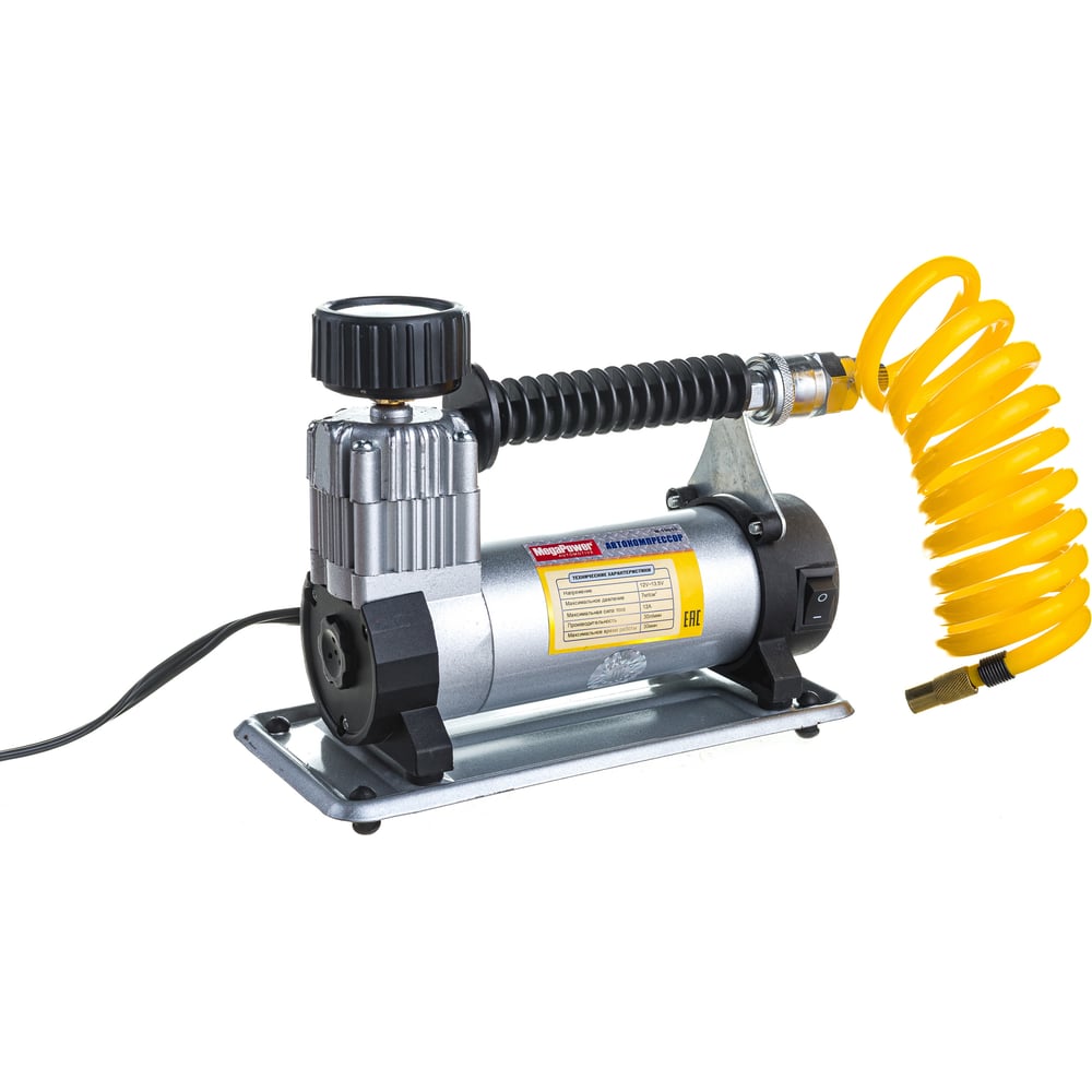 Изображение товара Поршневой компрессор MEGAPOWER M-19010 с шлангом 12V
