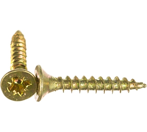 Изображение товара Шуруп для дерева Саморезик 2.5х16 универсальный потай, желтый цинк, Pz-1 1000шт SYZ-2.5х16-1000