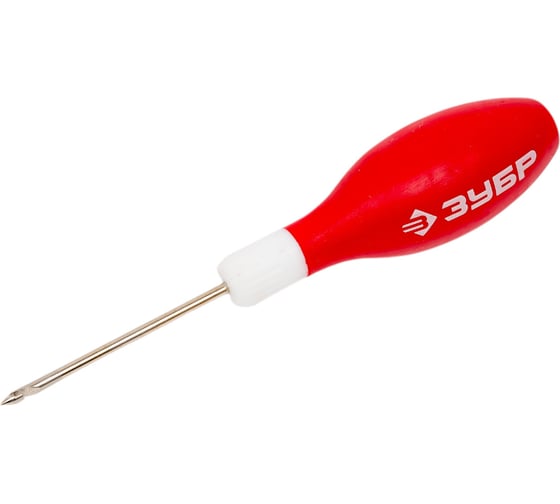 Изображение товара Сапожное шило, эргономичная обрезиненная рукоятка, длина 60мм, d 3мм ЗУБР "МАСТЕР" 09570-3