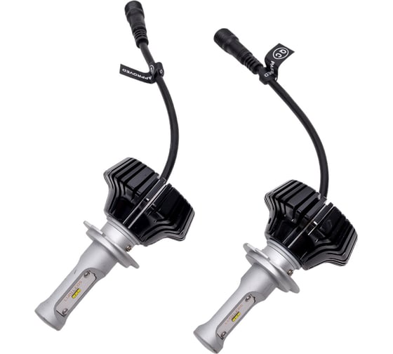 Изображение товара Автолампа H7 BRIGHT WHITE 6 SMD 6200K с блоком 2шт 12-24V 6000лм 1 10 58722 Megapower M-58722