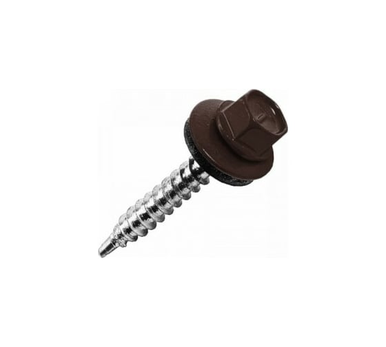 Изображение товара Кровельный саморез Саморезик 4,8х19 RAL8017 коричневый шоколад 250шт SKRAL8017-4,8х19-250