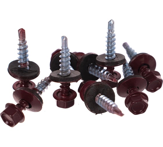 Изображение товара Кровельный саморез Саморезик 4,8х29 RAL3005 красное вино 250шт SKRAL3005-4,8х29-250