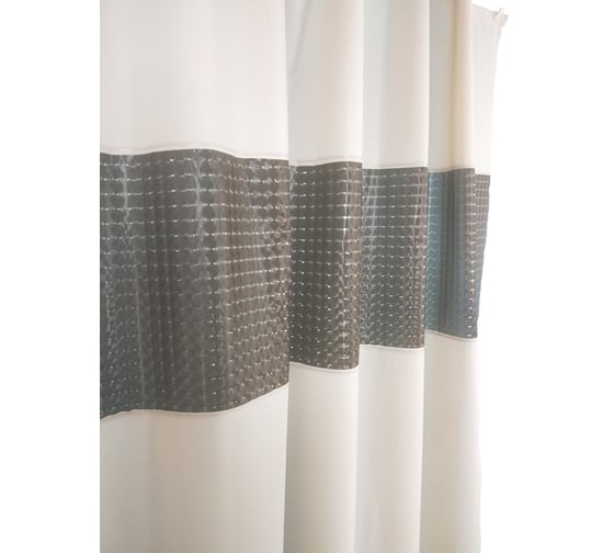 Изображение товара Комбинированная штора для ванной с 3D эффектом Vanstore Квадраты 180*180 см 620-51