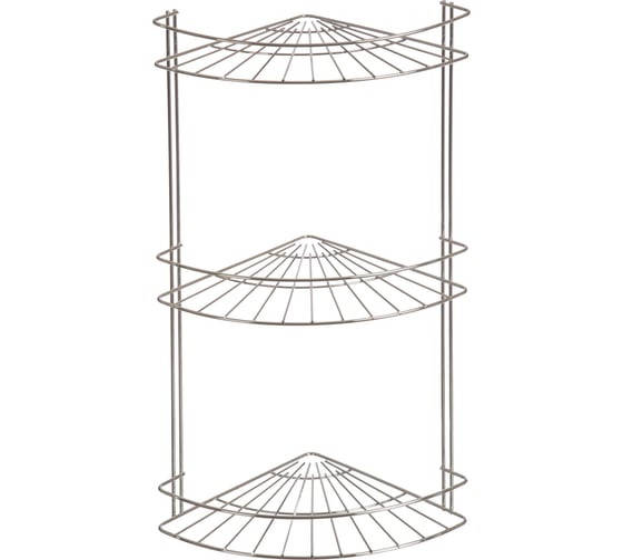 Изображение товара Полка угловая 3-ярусная VANSTORE Слим хром . 033-00