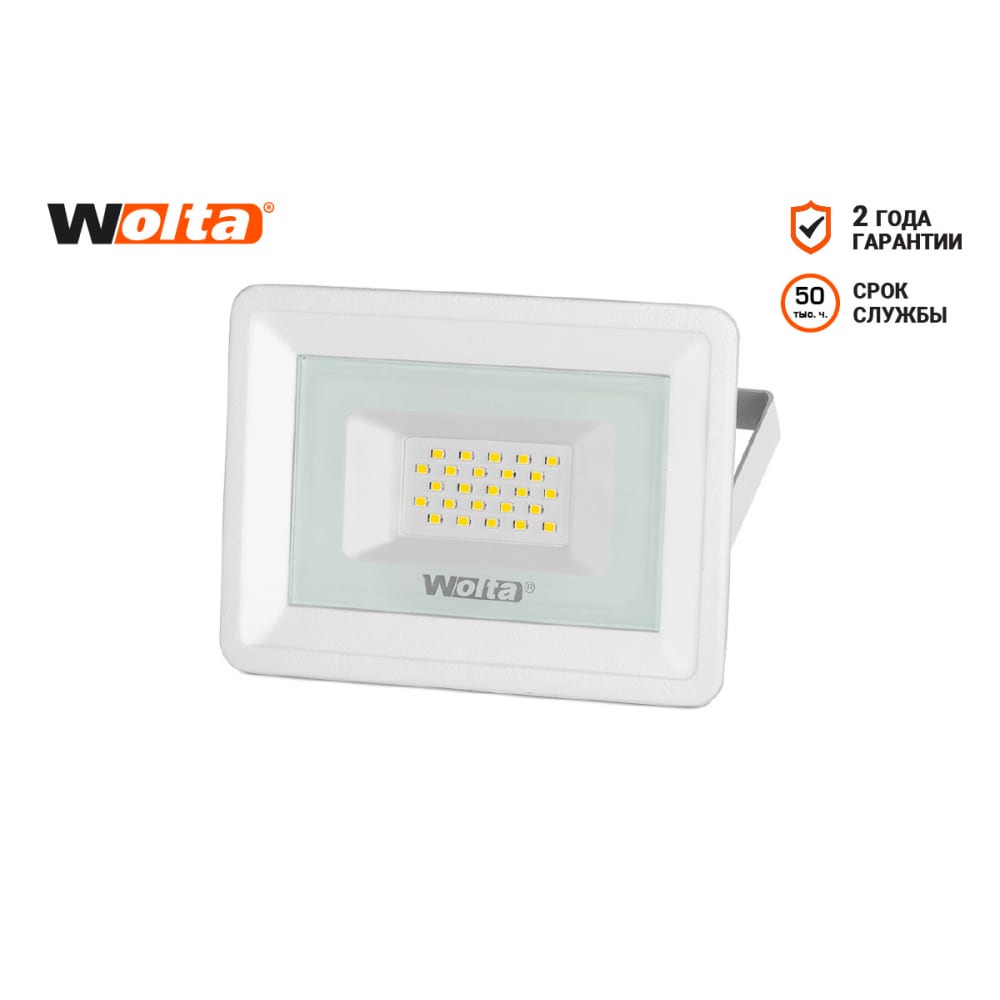 фото Светодиодный прожектор wolta 5700k, 20 w smd, ip 65, цвет белый, слим wfl-20w/06w