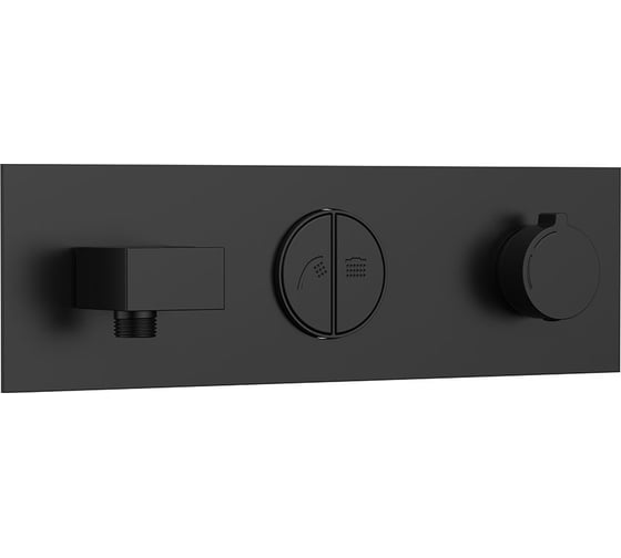 Изображение товара Встраиваемый смеситель для душа VINCEA двухфункциональный, термостатический, черный VSCV-422TMB