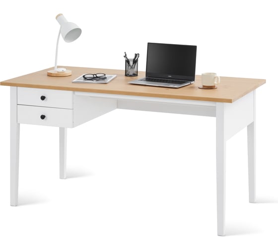 Изображение товара Писменный стол Лузалес ВУХТЫМ 140x70, светло-коричневый/белый 1022010111