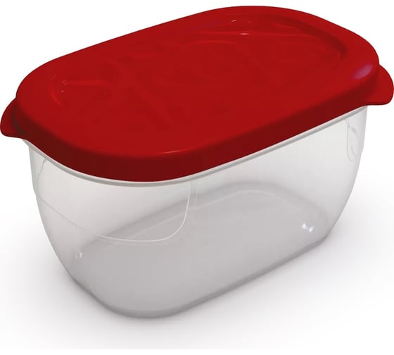 Изображение товара Контейнер Полимербыт прямоугольный Flexo 0,65 л красный 436395900