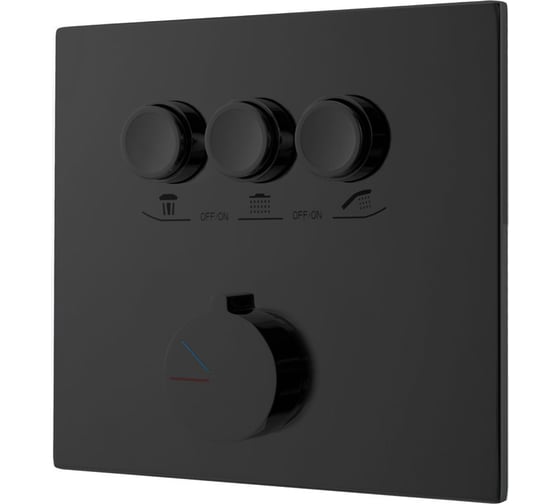 Изображение товара Встраиваемый смеситель для душа VINCEA трехфункциональный, черный VSCV-431MB