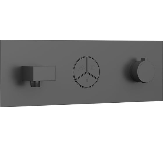 Изображение товара Встраиваемый смеситель для душа VINCEA трехфункциональный, термостатический, вороненая сталь VSCV-432TGM