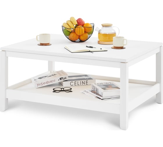 Изображение товара Журнальный стол Лузалес КОДЗУВ 100x75, белый 1042040403