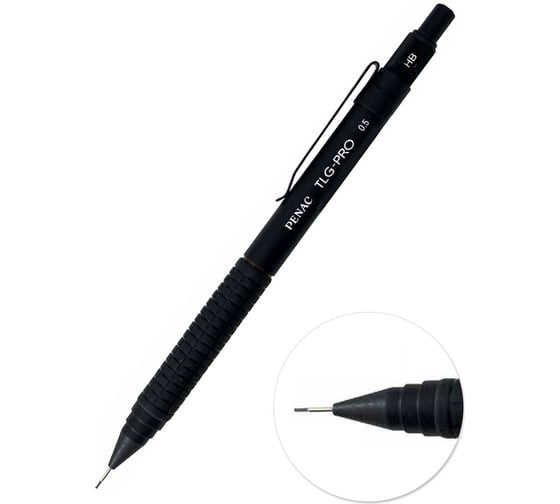 Изображение товара Механический карандаш Penac tlg-pro 0,5 мм, hb, корпус черный/коричневый, 1 шт. SD0501-GC7