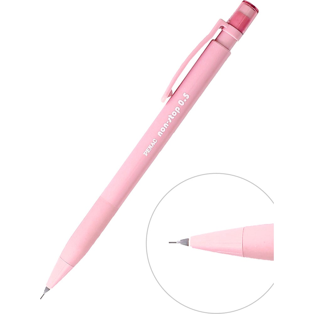 Изображение товара Механический карандаш Penac non-stop 0.5 мм розовый корпус, 1 шт