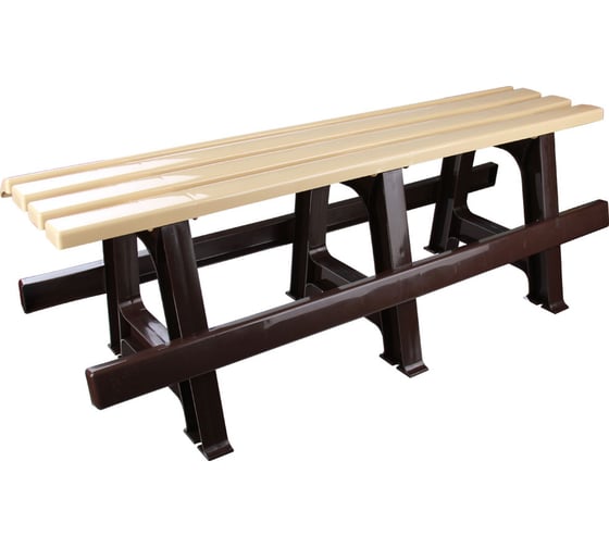 Изображение товара Скамейка ЗПИ Альтернатива 120x40x42 мм, бежево-коричневый М4910