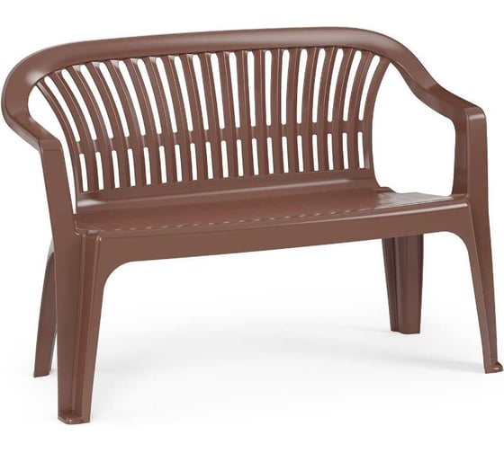 Изображение товара Скамейка ЗПИ Альтернатива Престиж, 115x60x81 мм, со спинкой, темно-коричневый М5932