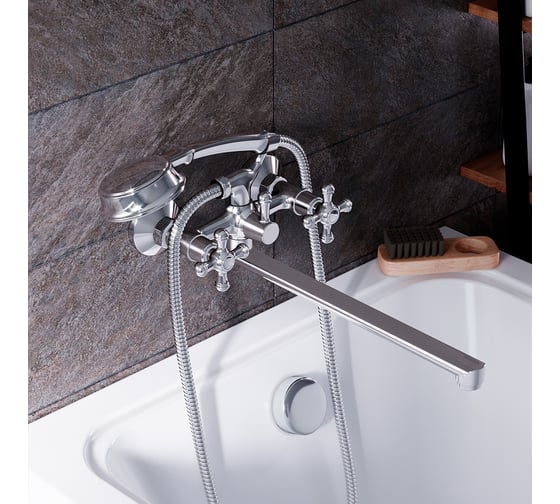 Изображение товара Смеситель RedBlu by Damixa Retro для ванны,душа с длинным изливом, душ.гарнитуром 239500000