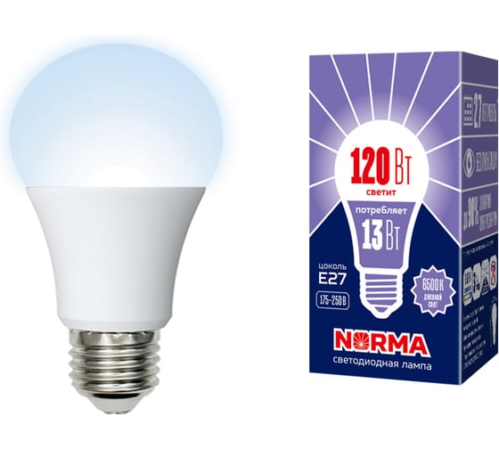 Изображение товара Светодиодная лампа Volpe LED-A60-13W/DW/E27/FR/NR. Форма A, матовая. UL-00004022