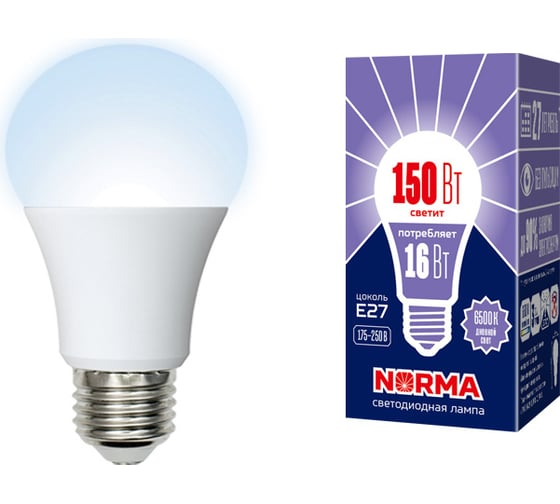 Изображение товара Светодиодная лампа Volpe LED-A60-16W/DW/E27/FR/NR. Форма A, матовая. UL-00004025