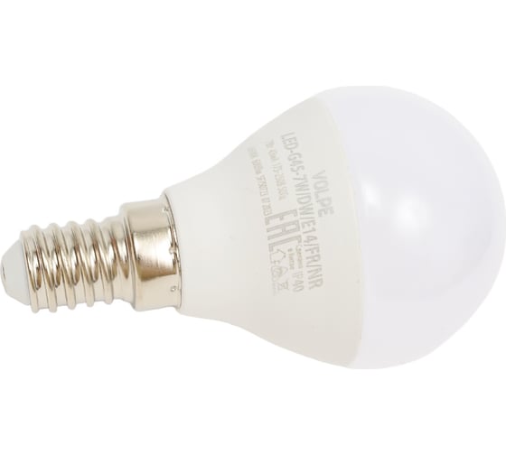 Изображение товара Светодиодная лампа Volpe LED-G45-7W/DW/E14/FR/NR. Форма шар, матовая. UL-00003818