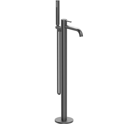 Изображение товара Напольный смеситель для ванны VINCEA Desire с регулятором давления, однорычажный, вороненная сталь VTF-1DGM