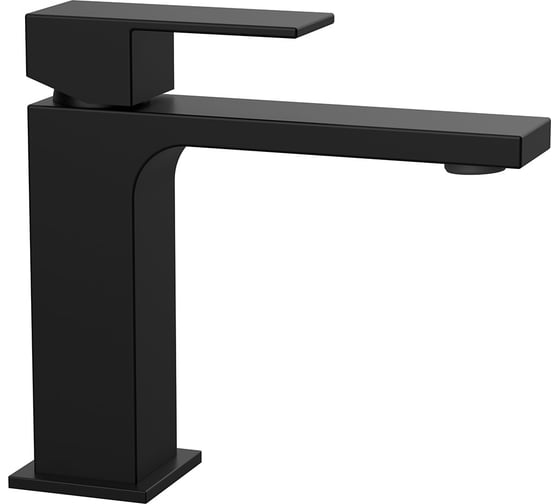 Изображение товара Смеситель для раковины VINCEA Cube однорычажный, черный VBF-1C01MB