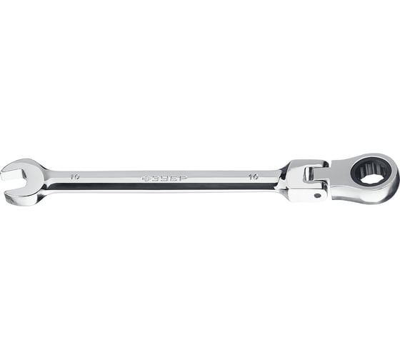 Изображение товара Комбинированный гаечный ключ трещоточный шарнирный Зубр ПРОФЕССИОНАЛ 27101-10