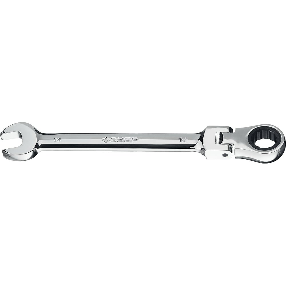 Комбинированный трещоточный шарнирный гаечный ключ ЗУБР ключ баллонный зубр 2753 17