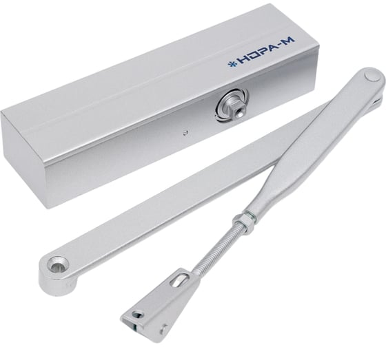 Изображение товара Дверной доводчик НОРА-М 830 BC (от 40 до 150 кг) ветровой тормоз - Серебро 19310