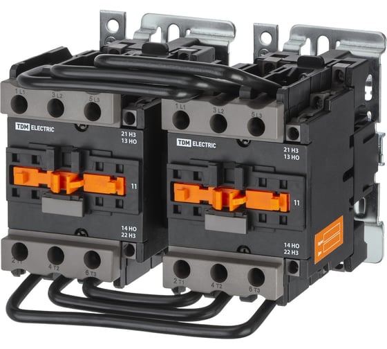 Изображение товара Контактор TDM ELECTRIC КМН-35032 реверс, 50А, 230В/АС3, 2НО/2НЗ SQ0761-0013