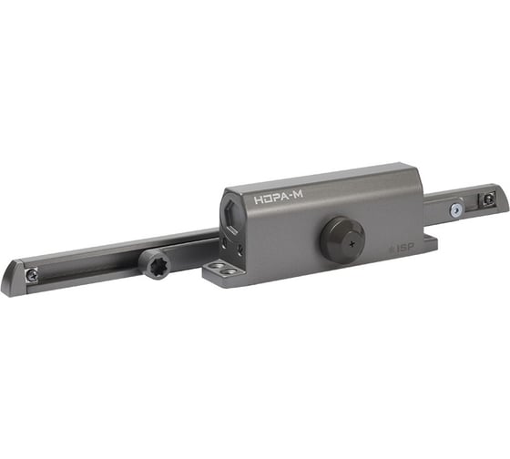 Изображение товара Дверной доводчик НОРА-М Isparus 450 Slider (от 110 до 150 кг) скользящая тяга - Графит 19303