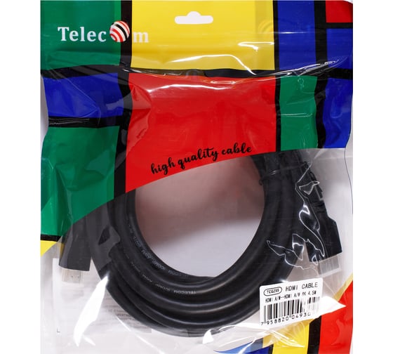 Изображение товара Кабель Telecom hdmi 19m/m ver 2.1 8k 60hz 4.5m медь TCG255-4.5M